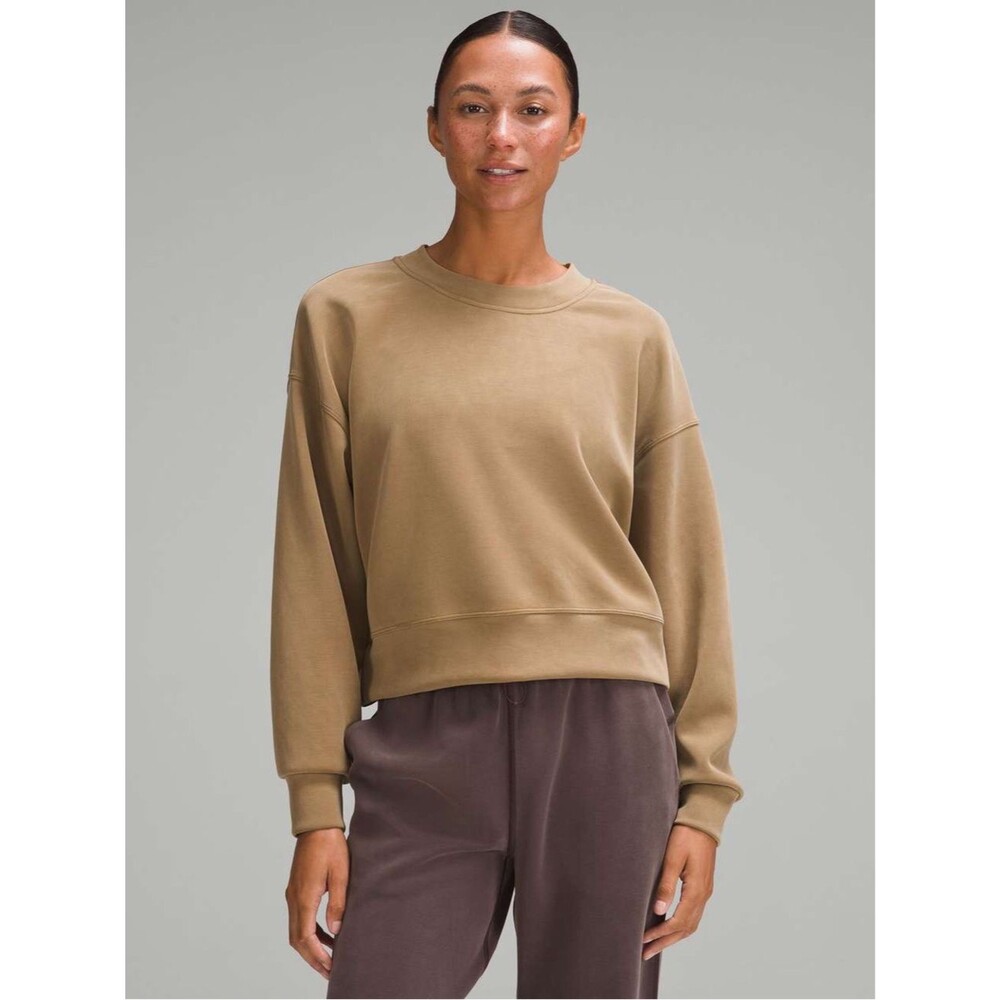 Lululemon Softstreme Perfectly Oversized Cropped Crew | Allspice | Size 6